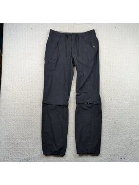 Mountain Hardware Convertible Zip Off Hiking Pants Black Wom Sz 8 / 32 Gorpcore